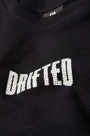 Bărbați - Tricou - supradimensionat - negru