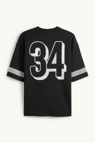 Bărbați - Tricou - supradimensionat - negru