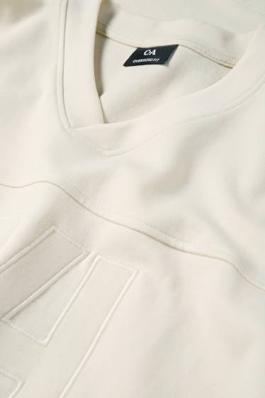 Men - T-shirt - oversized - cremewhite