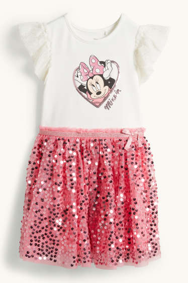 Enfants filles - Minnie Mouse - robe - finition brillante - rose