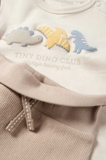 Neonati - Dinosauro - completo per neonati - 3 pezzi - beige chiaro