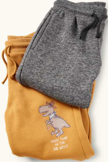 Nen - Paquet de 2 - dinosaure - pantalons de xandall - marró