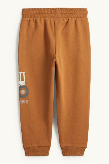 Kinder Jungen - Traktor - Jogginghose - braun