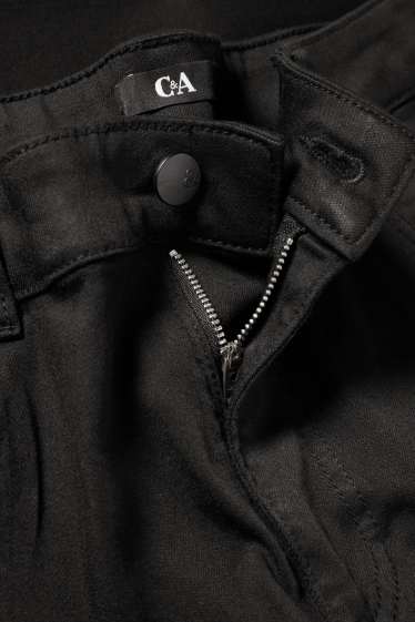 Mujer - Pantalón de tela - high waist - slim fit - negro