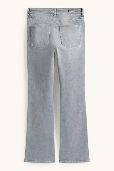 Dames - Bootcut jeans - mid waist - shaping jeans - LYCRA® - jeanslichtgrijs
