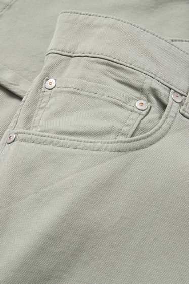 Bărbați - Pantaloni - slim fit - structurați - verde deschis