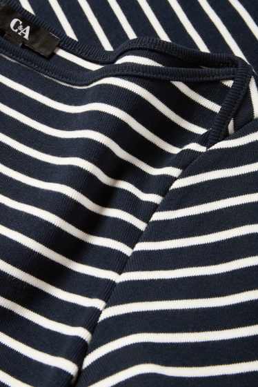 Dona - Samarreta de mànigues curtes - regular fit - de ratlles - blau fosc