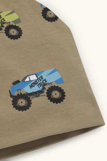 Kinder Buben - Monster-Truck - Mütze - khaki