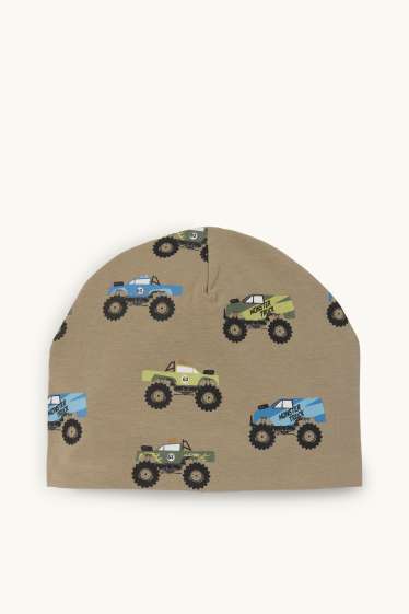 Kinder Buben - Monster-Truck - Mütze - khaki