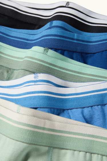 Bambini - Confezione da 5 - boxer - verde / blu scuro