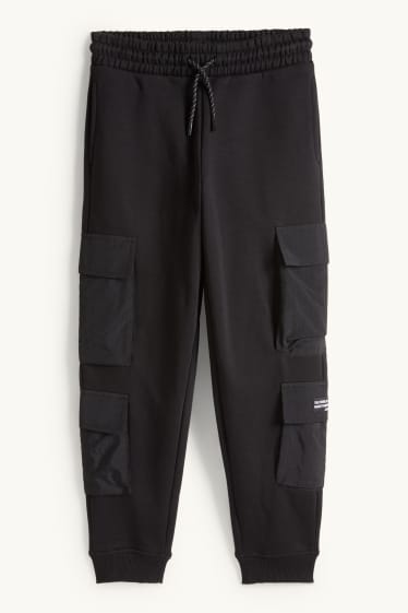 Enfants garçons - Pantalon de jogging cargo - noir