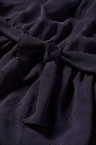 Enfants filles - Robe en mousseline - bleu foncé