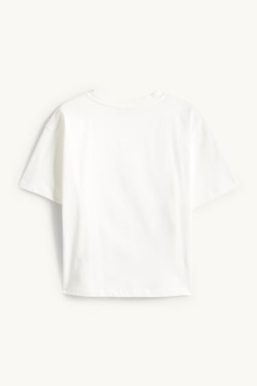 Bambine - Gatto - maglia a maniche corte - bianco / blu