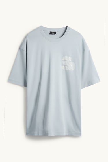 Hommes - Haut de sport - relaxed fit - bleu clair