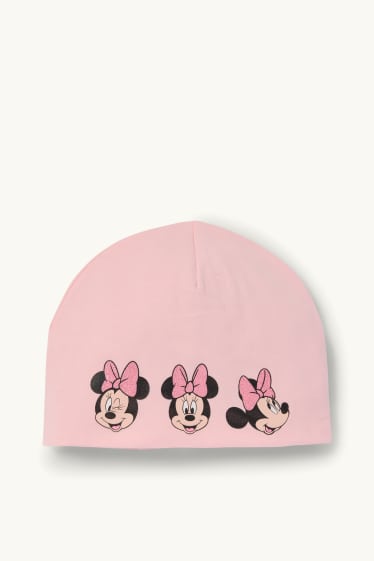 Kinder Buben - Minnie Maus - Mütze - Glanz-Effekt - rosa