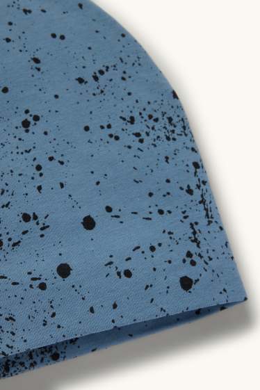 Kinder Buben - Mütze - gemustert - blau