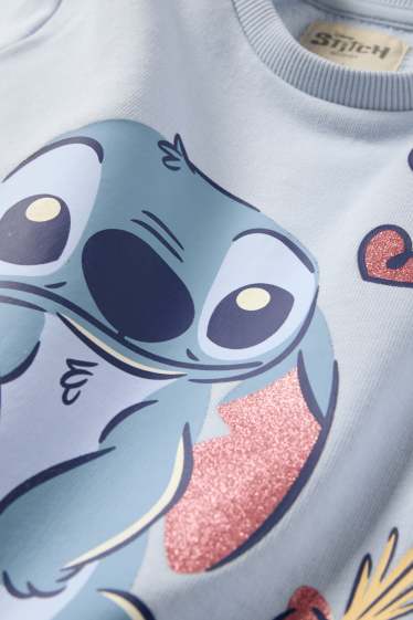 Children Girls - Lilo & Stitch - sweatshirt - shiny - light blue