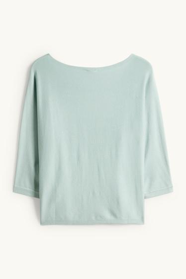 Dona - Jersei de punt fi - verd menta