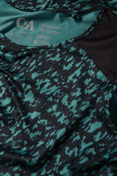 Women - Technical top - 4 Way Stretch - patterned - dark green / black
