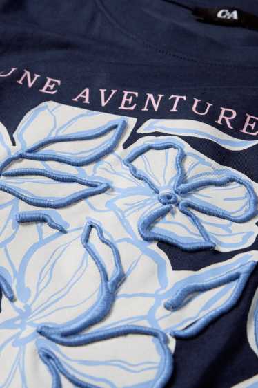 Dámské - Tričko - regular fit - tmavomodrá