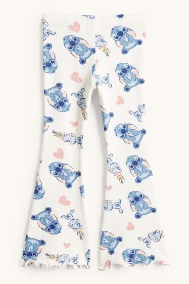 Nena - Lilo & Stitch - leggings acampanats - acanalats - blanc trencat