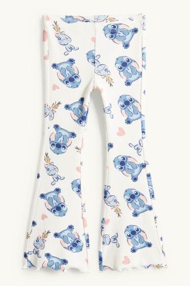Nena - Lilo & Stitch - leggings acampanats - acanalats - blanc trencat