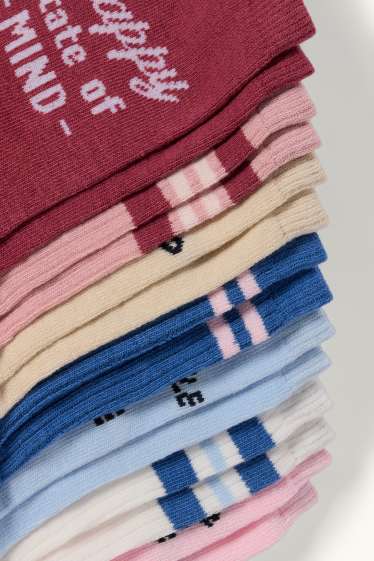 Copii - Fete - Multipack 7 perechi - șosete bebeluși - roz