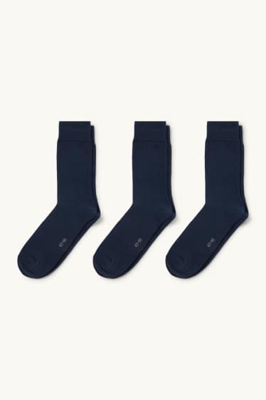 Bărbați - Multipack 3 perechi - șosete - albastru închis