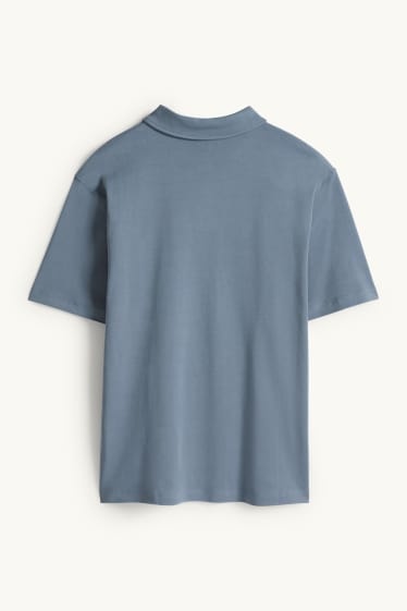 Heren - Poloshirt - relaxed fit - grijs