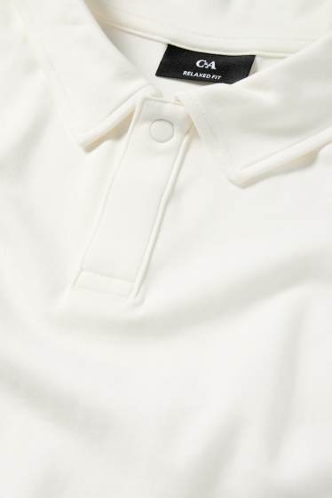 Heren - Poloshirt - relaxed fit - wit
