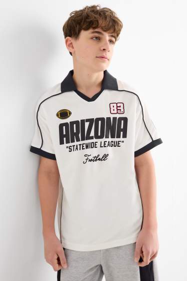 Enfants garçons - Football - T-shirt de sport - blanc