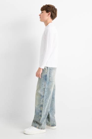 Kinderen: jongens - Baggy jeans - jeanslichtgrijs
