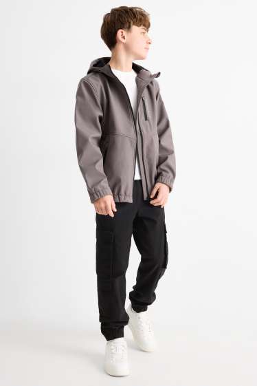 Children Boys - Cargo trousers - textured - black