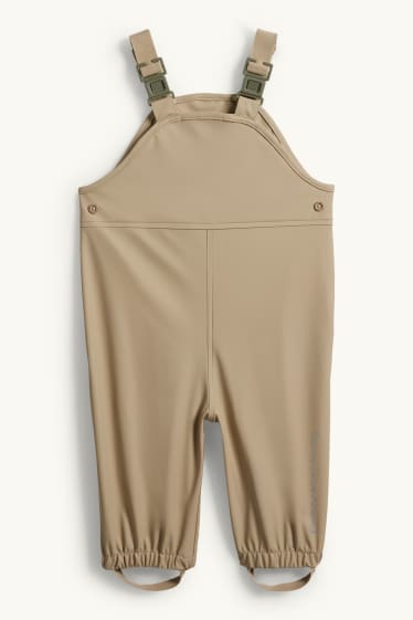Niemowlęta chłopcy - Niemowlęce spodnie przeciwdeszczowe - nieprzemakalne - brązowoszary