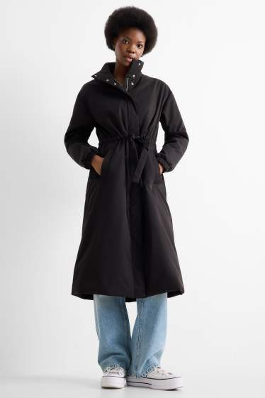 Femmes - Manteau - rembourré - déperlant - noir