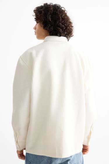 Hombre - Camisa - relaxed fit - Kent - con textura - blanco roto