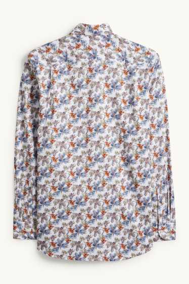 Pánské - Business košile - regular fit - button-down - se vzorem - barevná