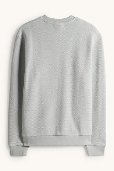 Bărbați - Bluză de molton - structurată - gri deschis