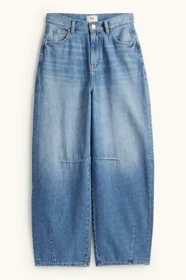 Dames - Balloon jeans - mid waist - jeanslichtblauw