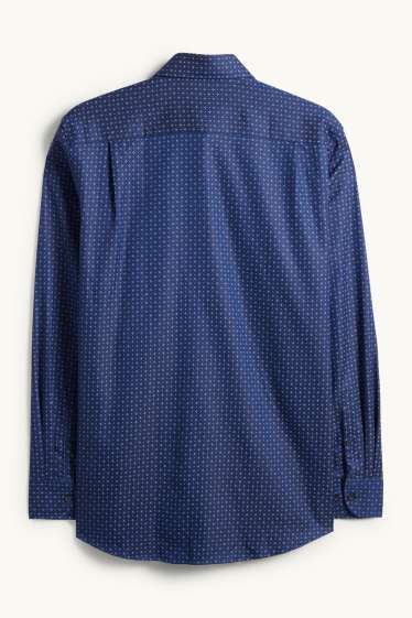 Bărbați - Cămașă office - regular fit - guler italian - ușor de călcat - albastru închis