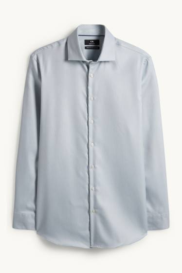 Hommes - Chemise de bureau - regular fit - col cutaway - sans repassage - vert menthe