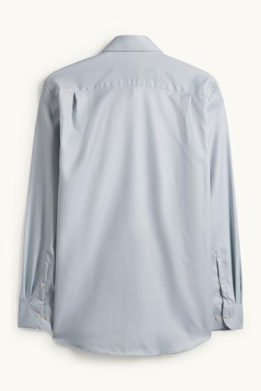 Hommes - Chemise de bureau - regular fit - col cutaway - sans repassage - vert menthe