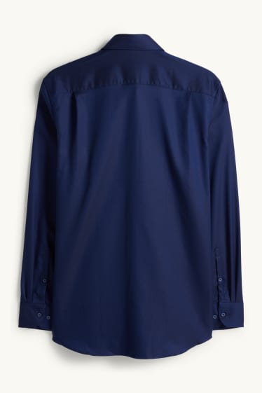 Hommes - Chemise de bureau - regular fit - col cutaway - sans repassage - bleu foncé