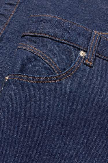 Dámské - Wide leg jeans - mid waist - džíny - tmavomodré