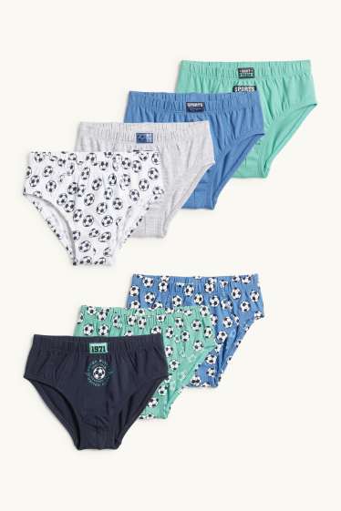 Bambini - Confezione da 7 - calcio - slip - blu