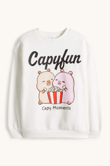 Kinder Mädchen - CapyFun - Sweatshirt - weiss