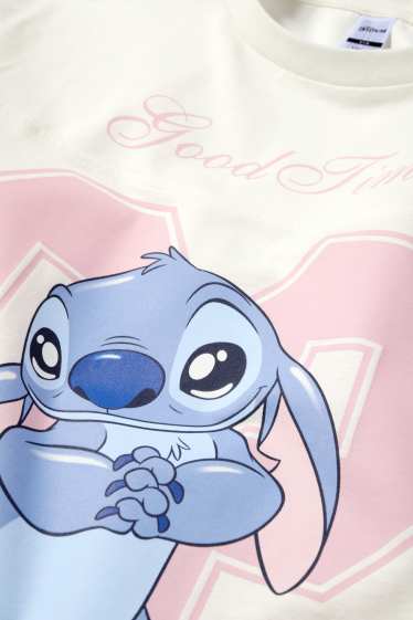 Nena - Lilo & Stitch - samarreta de mànigues curtes - blanc/rosa