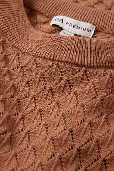 Enfants filles - T-shirt - finition texturée - marron