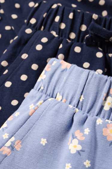 Nena - Paquet de 2 - flors - pantalons de xandall - de punt - blau