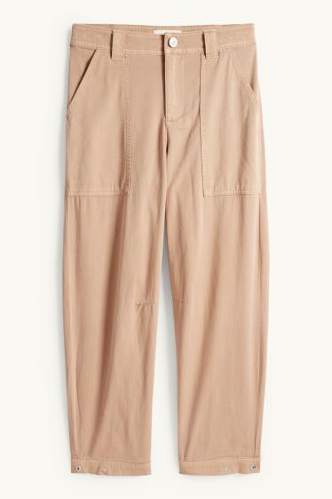 Kinder Mädchen - Stoffhose - hellbraun